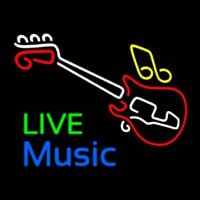 Live Green Music Blue 2 Neon Sign