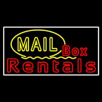 Mail Block Bo  Rentals Neon Sign