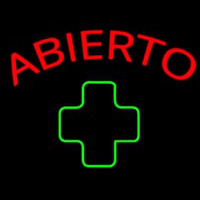 Medical Cross Abierto Neon Sign