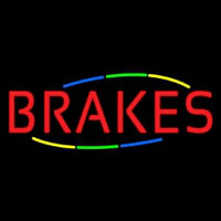 Multicolored Deco Style Brakes Neon Sign