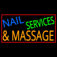 Nail Services And Massage Neon Sign