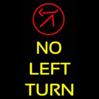 No Left Turn Neon Sign