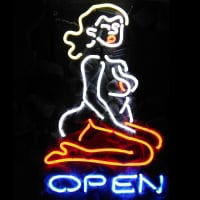 OPEN LIVE NUDES Sexy Girl Neon Sign