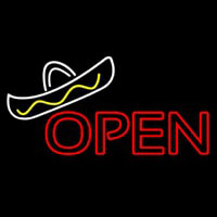 Open Sombrero Neon Sign