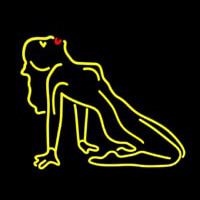 Orange Se y Girl Dance Neon Sign