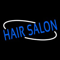 Oval Hair Salon Neon Sign