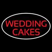 Oval Wedding Cakes Neon Sign