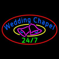 Oval Wedding Chapel With Bell Neon Sign