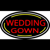 Oval Wedding Gown Neon Sign