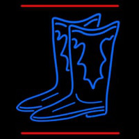 Pair Of Boots Logo With Line Neon Sign