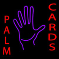 Palm Card Hands Neon Sign