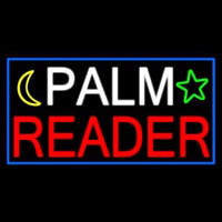 Palm Reader With Blue Border Neon Sign