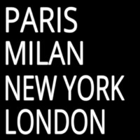 Paris Milan London Neon Sign