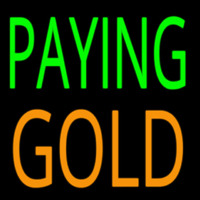 Paying Gold Neon Sign