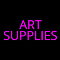 Pink Art Supplies Block Neon Sign