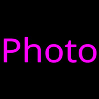 Pink Cursive Photo Neon Sign