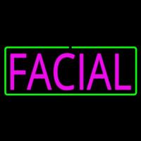 Pink Facial Green Border Neon Sign