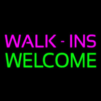 Pink Walk Ins Welcome Neon Sign