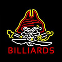 Pirate Skull Billiards Neon Sign