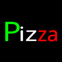 Pizza Italian Flag Colors Neon Sign