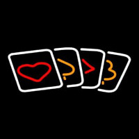 Poker Cards Icon 1 Neon Sign