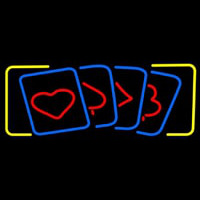 Poker Cards Icon 3 Neon Sign