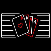 Poker Cards Icon 6 Neon Sign