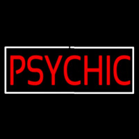 Psychic White Border Neon Sign