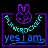 Punkrocker Yes I Am Neon Sign