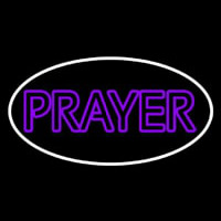 Purple Prayer With Border Neon Sign