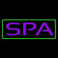 Purple Spa Green Border Neon Sign