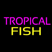 Purple Tropical Yellow Fish Neon Sign