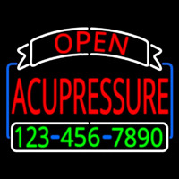 Red Acupressure With Phone Number Neon Sign