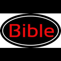 Red Bible With Border Neon Sign