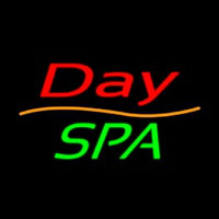 Red Day Spa Green Neon Sign