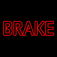 Red Double Stroke Brake Neon Sign