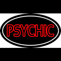 Red Double Stroke Psychic White Border Neon Sign