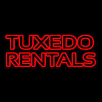 Red Double Stroke Tu edo Rentals Neon Sign