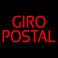 Red Giro Postal Neon Sign