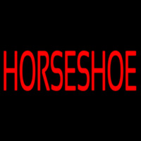 Red Horseshoe Block Neon Sign