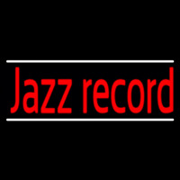 Red Jazz Record White Line 2 Neon Sign