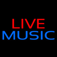 Red Live Blue Music Block 2 Neon Sign