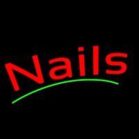 Red Nails Green Lines Neon Sign