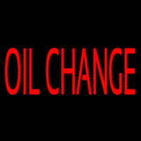 Red Oil Change Neon Sign