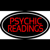 Red Psychic Readings White Border Neon Sign