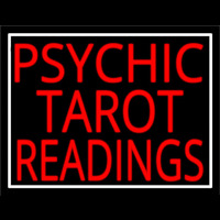 Red Psychic Tarot Readings Block Neon Sign