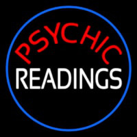 Red Psychic White Readings With Border Neon Sign