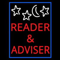 Red Reader And Advisor Neon Sign