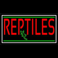 Red Reptiles Block 1 Neon Sign