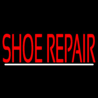 Red Shoe Repair With Line Neon Sign